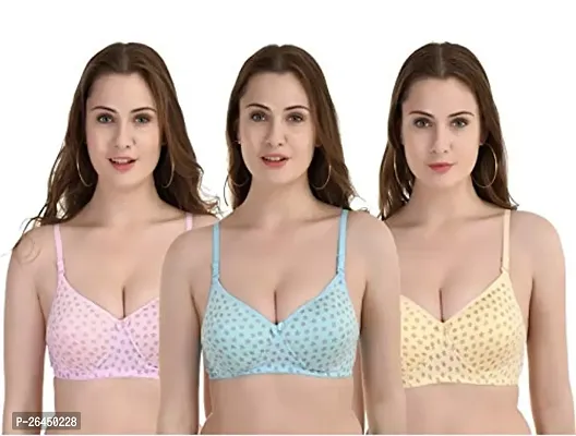 Stylish Cotton Solid Multicoloured Basic Bras For Women-thumb0