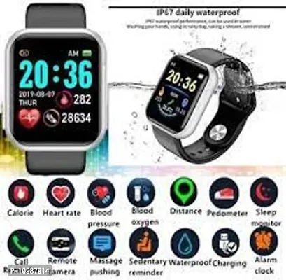 Smart D20 Smart Watch Men Women SpO2 Monitoring Utra HD DisplayPhone Notification Step Counter Smart Watch for Men, Hand Watch Sports Watch