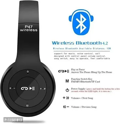 P47 Wireless Headphone Sports Adjustable Headphone with Mic Bluetooth Headset