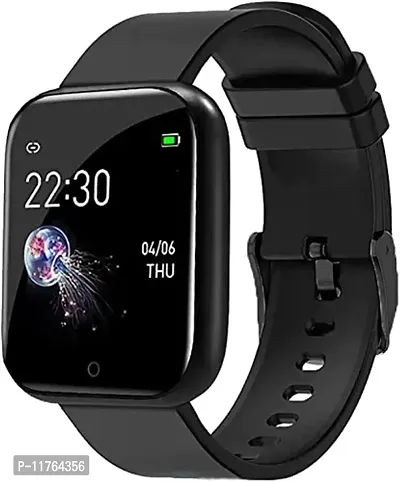 D16 Smart Watch Smartwatch  (Black Strap, Free Size)-thumb0