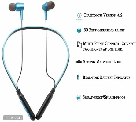 WRADER New Version B11 Neckband Bluetooth Neckband B11 for All Mobiles and Smartphones Bluetooth Headset-thumb0