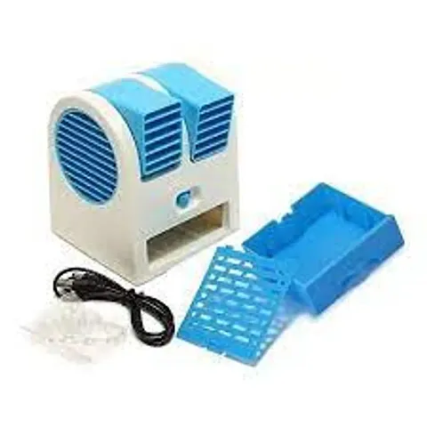 Mini Cooler Mini AC USB Battery Operated Air Conditioner Mini Water Air Cooler Cooling Fan Blade Less Duel Blower with Ice Chamber Perfect for