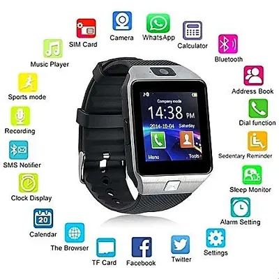 Dz09 Bluetooth Smart Wrist Watch With Health Monitoring Calls Texts For Android And Iphone-thumb0