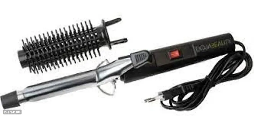NHC-471B Hair Curling Iron Rod for Women For Home Use Instant Heat Styling Brush Motor Styling Tool Professional Hair Styling Instant Heat Technology (Black)