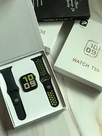 Apple Black T55 Bluetooth Smart Watch-thumb1