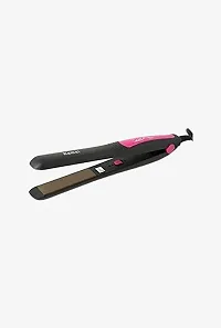 KM-328 Professional Hair Straightener - Black and Pink-thumb1