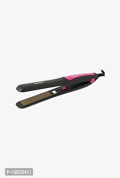 KM-328 Professional Hair Straightener - Black and Pink-thumb2