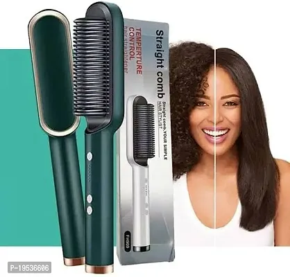 Automatic Portable Mini Hair Straightener Comb for Women  Men, Hair Styler, Straightener Machine Brush/PTC Heating Electric Straightener with 5 Temperature Control Hair StraightenerAutomatic Portable-thumb0