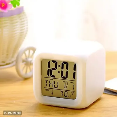 Smart Digital Alarm Clock with Automatic 7 Colour,Changing LED Digital Alarm Clock with Date and Time IME for Bedroom, Heavy Sleepers, Students-thumb0