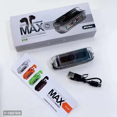 Tws headphone M12 Max TWS Bluetooth 5.3 Wireless Earbuds Touch Waterproof IPX-7-0 LED Digital Display Bluetooth Headset-thumb3