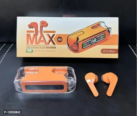 Tws headphone M12 Max TWS Bluetooth 5.3 Wireless Earbuds Touch Waterproof IPX-7-0 LED Digital Display Bluetooth Headset