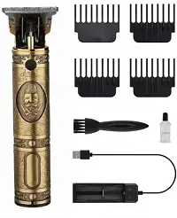 Professional Golden t99 Trimmer Haircut Grooming Kit Metal Body Rechargeable 40 Trimmer 120 min Runtime 3 Length Settings (Gold)-thumb2