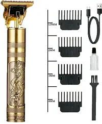 Professional Golden t99 Trimmer Haircut Grooming Kit Metal Body Rechargeable 40 Trimmer 120 min Runtime 3 Length Settings (Gold)-thumb1