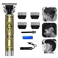 Professional Golden t99 Trimmer Haircut Grooming Kit Metal Body Rechargeable 40 Trimmer 120 min Runtime 3 Length Settings (Gold)-thumb1