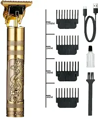 Professional Golden t99 Trimmer Haircut Grooming Kit Metal Body Rechargeable 40 Trimmer 120 min Runtime 3 Length Settings (Gold)-thumb2