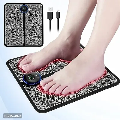 Foot Massager, Reflexologu y Electronic Feet Massager for Pain and Circulatiion, Folding Portable Electric Massage Mat, Portable Leg Massage Machine wiith 8 Modesss, USB Rechargebale