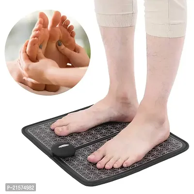 Foot Massager, Reflexologu y Electronic Feet Massager for Pain and Circulatiion, Folding Portable Electric Massage Mat, Portable Leg Massage Machine wiith 8 Modesss, USB Rechargebale-thumb0