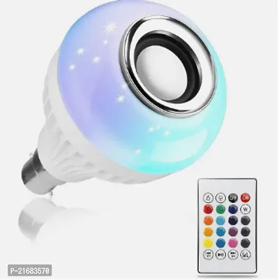 LED Smart Light Bulb, Bluetooth 3.0 Speaker Music Bulb RGB Change with 24 Key Remote Controller for Home, Party Decoration-thumb0