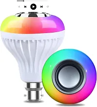 LED Smart Light Bulb, Bluetooth 3.0 Speaker Music Bulb RGB Change with 24 Key Remote Controller for Home, Party Decoration-thumb1