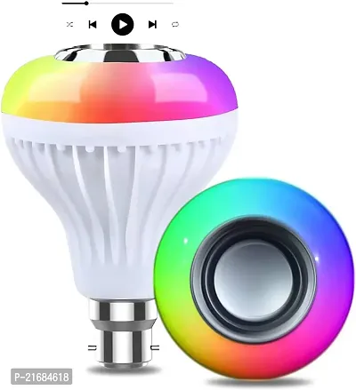 LED Smart Light Bulb, Bluetooth 3.0 Speaker Music Bulb RGB Change with 24 Key Remote Controller for Home, Party Decoration-thumb0