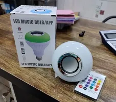 LED Smart Light Bulb, Bluetooth 3.0 Speaker Music Bulb RGB Change with 24 Key Remote Controller for Home, Party Decoration-thumb1