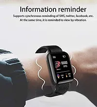 D16 Smart Watch Smartwatch  (Black Strap, Free Size)-thumb2