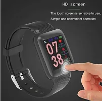 D16 Smart Watch Smartwatch  (Black Strap, Free Size)-thumb2