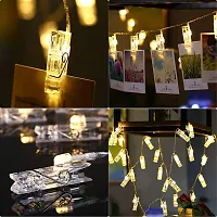 Photo Clips Battery String Light for Home Decoration (10 Clips,Warm White)-thumb1