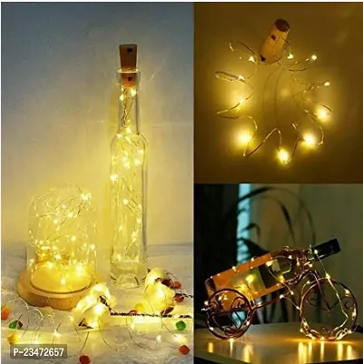Bottle cork stopper 2 mtr 20 LED string lights WHITE 20 LEDs 1.98 m White Rice Lights  (Pack of 1)-thumb3