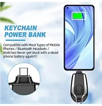 Portable Type C, 1500mAh Emergency Mini Power Bank Keychain-thumb1