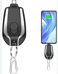Portable Type C, 1500mAh Mini Emergency Power Bank Pod Keychain-thumb1