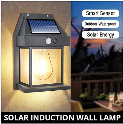 Solar Wall Lights Outdoor, Wireless Dusk to Dawn Porch Lights Fixture, Solar Wall Lantern with 3 Modes  Motion Sensor, Waterproof Exterior Lighting with Clear Panel for Entryway Front Door (1)
