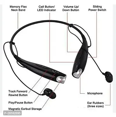 HBS 730 Neckband Wireless Headset Bluetooth Headset (Black, In the Ear)-thumb2
