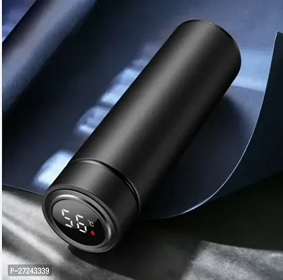 LED Temperature Display Vacuum Insulated Water Bottle(Black)-thumb4