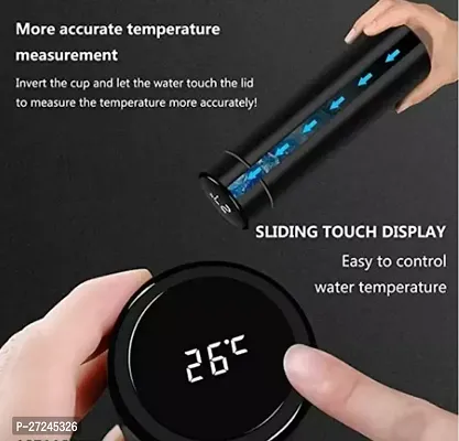 LED Temperature Display Vacuum Insulated Water Bottle(Black)