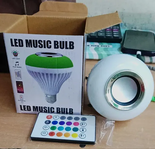 Color Changing Led Bulb With Remote Inbuilt Bluetooth Speaker