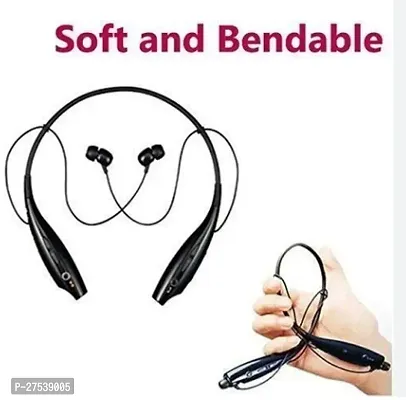 HBS-730 Neck Strap Two-link Wireless Bluetooth Earphone Bluetooth V2.1 Headset with Mic black-thumb3