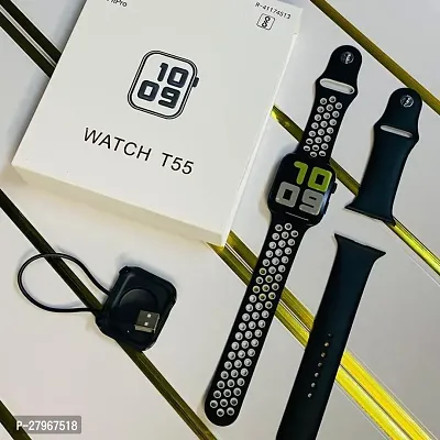 T55 Black Bluetooth Smart Watch-thumb0