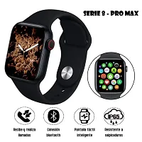 i8 Pro Max Touch Screen Bluetooth Smartwatch with Activity Tracker Compatible with All 3G/4G/5G Android  iOS Smartphones - Black-thumb1