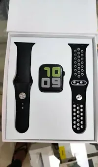 T55 Series 6 Bluetooth Smart watch with Dual Belts T55 (1 Smart Watch With 2 sets of Different Strap Color Black)-thumb2