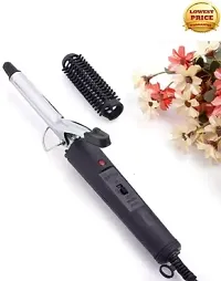 NHC-471B Hair Curling Iron Rod for Women For Home Use Instant Heat Styling Brush Motor Styling Tool Professional Hair Styling Instant Heat Technology (Black)-thumb2