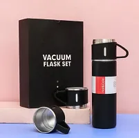 Stainless Steel Vacuum Flask and Flask Set 3 Steel Cups with Flask Combo Ideal Gift for Diwali and Birthday Gift Return Gift (Multicolour)-thumb2