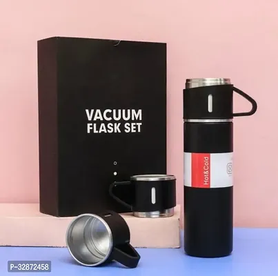 Stainless Steel Vacuum Flask and Flask Set 3 Steel Cups with Flask Combo Ideal Gift for Diwali and Birthday Gift Return Gift (Multicolour)-thumb3