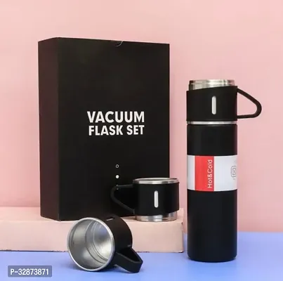 Stainless Steel Vacuum Flask and Flask Set 3 Steel Cups with Flask Combo Ideal Gift for Diwali and Birthday Gift Return Gift (Multicolour)-thumb2