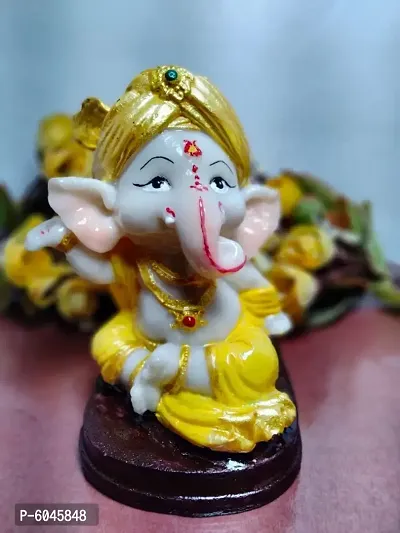 Superior Quality Handcrafted Resine Ganesha Idol Sculpture Home Temple Use, Decorative Use, Office, gifted use Item statue Decorative Showpiece-thumb0