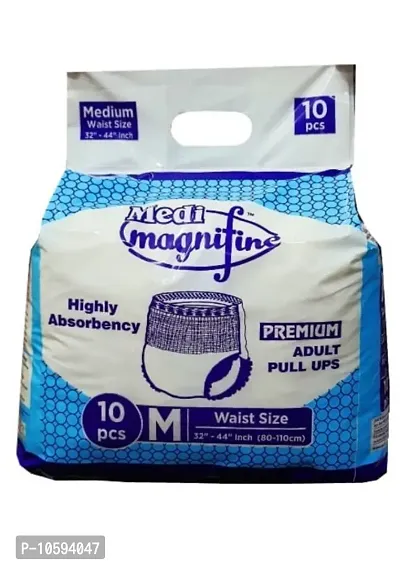 Medi Magnifine Adult Diapers | Pull Up Pants | Size M | Pack of 10-thumb0