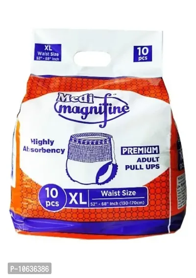Medi-Magnifine Premium Adult Diapers | Pull UP Pants | Size XL | Pack of 10