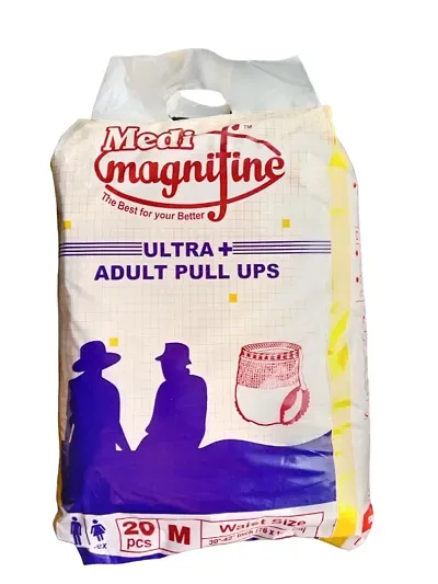Ultra Adult Diapers, Pull Up Pants, Made in USA, Medium(M) - 20 Pieces (Waist size 30 - 42), Unisex, Pack of 1