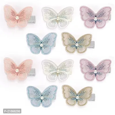 Butterfly Artificial Girls Accessories Hair Pins Hair Clip for Hair style Decoration Hair Accessories Bun Juda for Women Girls Kids (Multicolor) (SET OF 10)