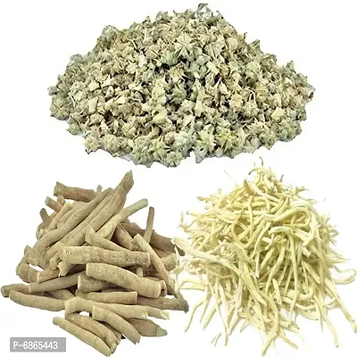 Hardia Ashwagandha gokhru safed musli root herb 300gm combo pack, 100gm each.
